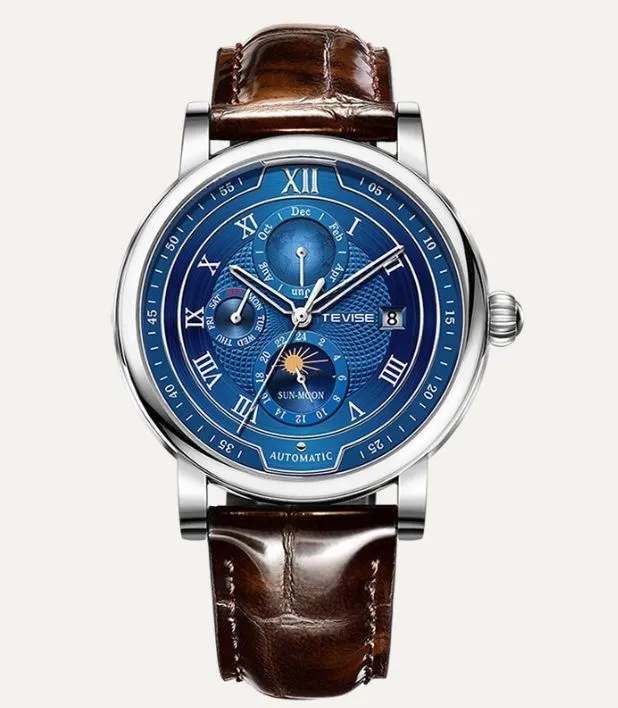TEVISE Mens Mechanical Watches